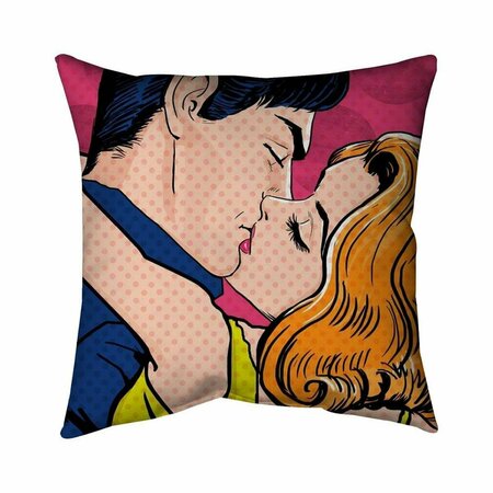 BEGIN HOME DECOR 26 x 26 in. Pop Art Style Couple-Double Sided Print Indoor Pillow 5541-2626-MI10